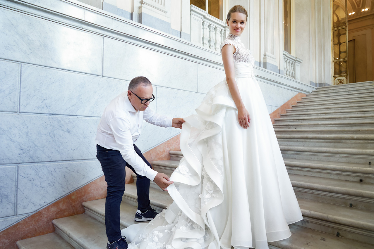 Sculpture style wedding dresses