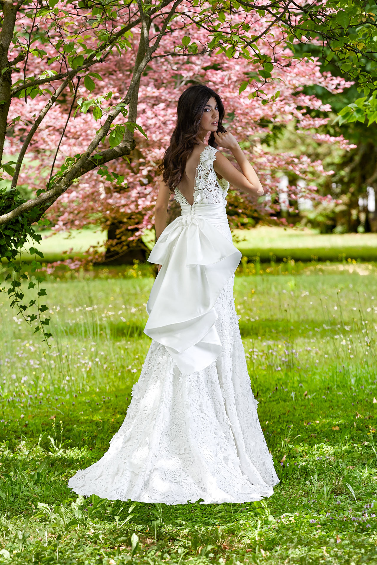 Abito da sposa di stilista italiano, elegante e sensuale stile sirena